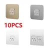 10x Multi-Purpose Hooks No Punching bathroom Organization Storage Shelf Strong Wall Mounted Clock Photo Hanging Home Accessories 1