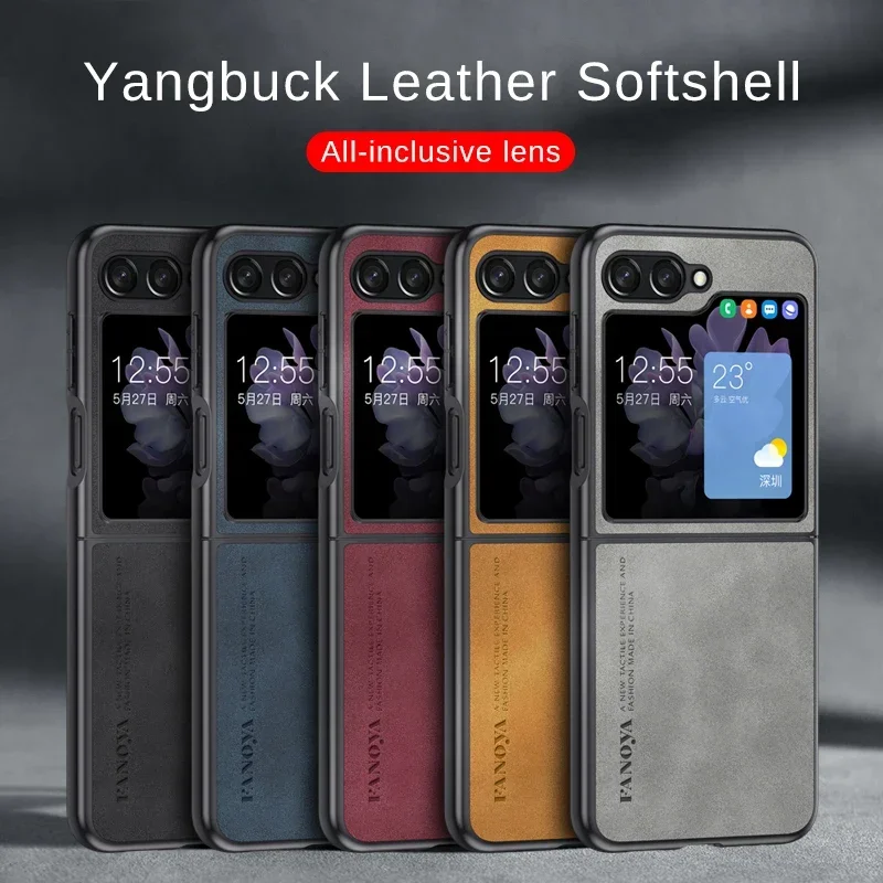 Sheepskin Leather Full Lens Protector Case for Flip 5 6