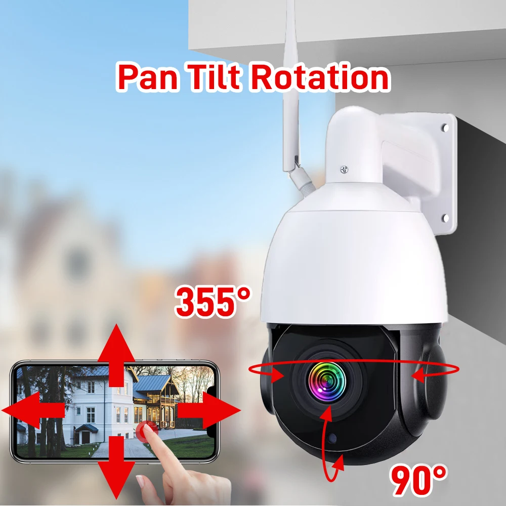 PEGATAH 4K 8MP WiFi Video Surveillance Camera 50X Zoom CCTV Cam AI Human Detect Outdoor Security PTZ IP Cameras