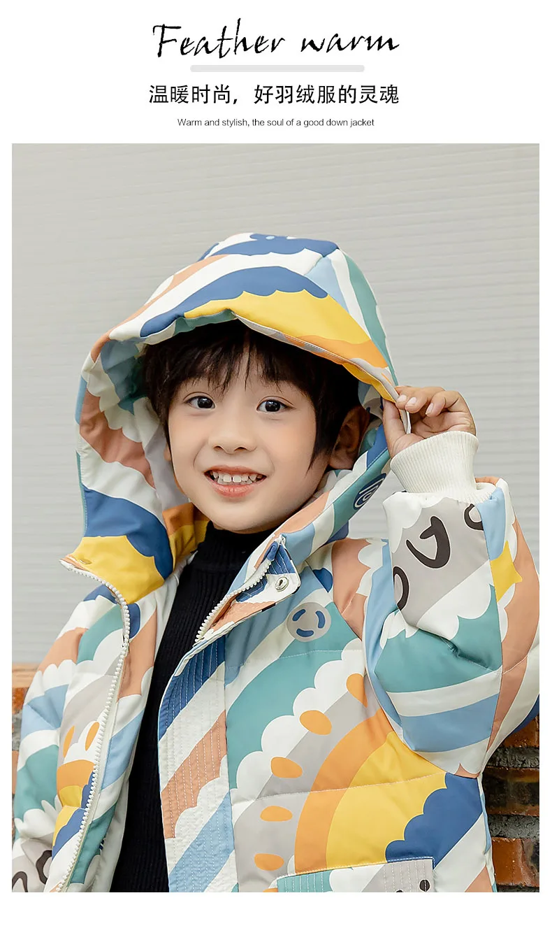 OLEKID 2025 Winter Dicke Warme Kinder Mädchen Unten Jacke Hahnentritt Lange Baby Mädchen Jacke 1-7 Jahre Kinder Kleinkind mädchen Oberbekleidung – Detail 4