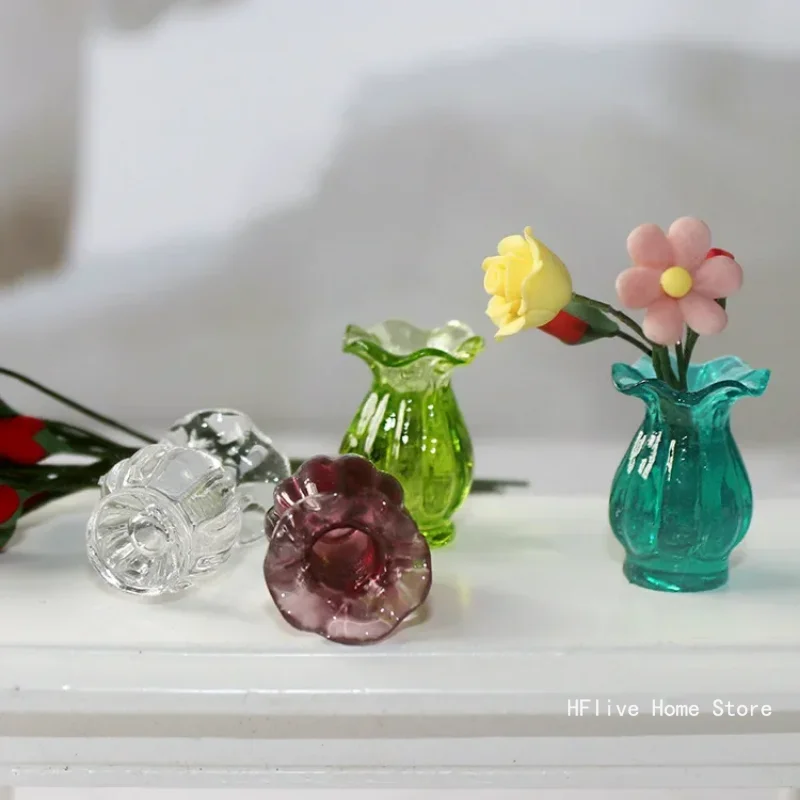 10 Mini Vasi In Resina Con Piante Grasse In Miniatura Per Casa Delle Bambole E Giardini Fatati - Accessori Fai Da Te - 3