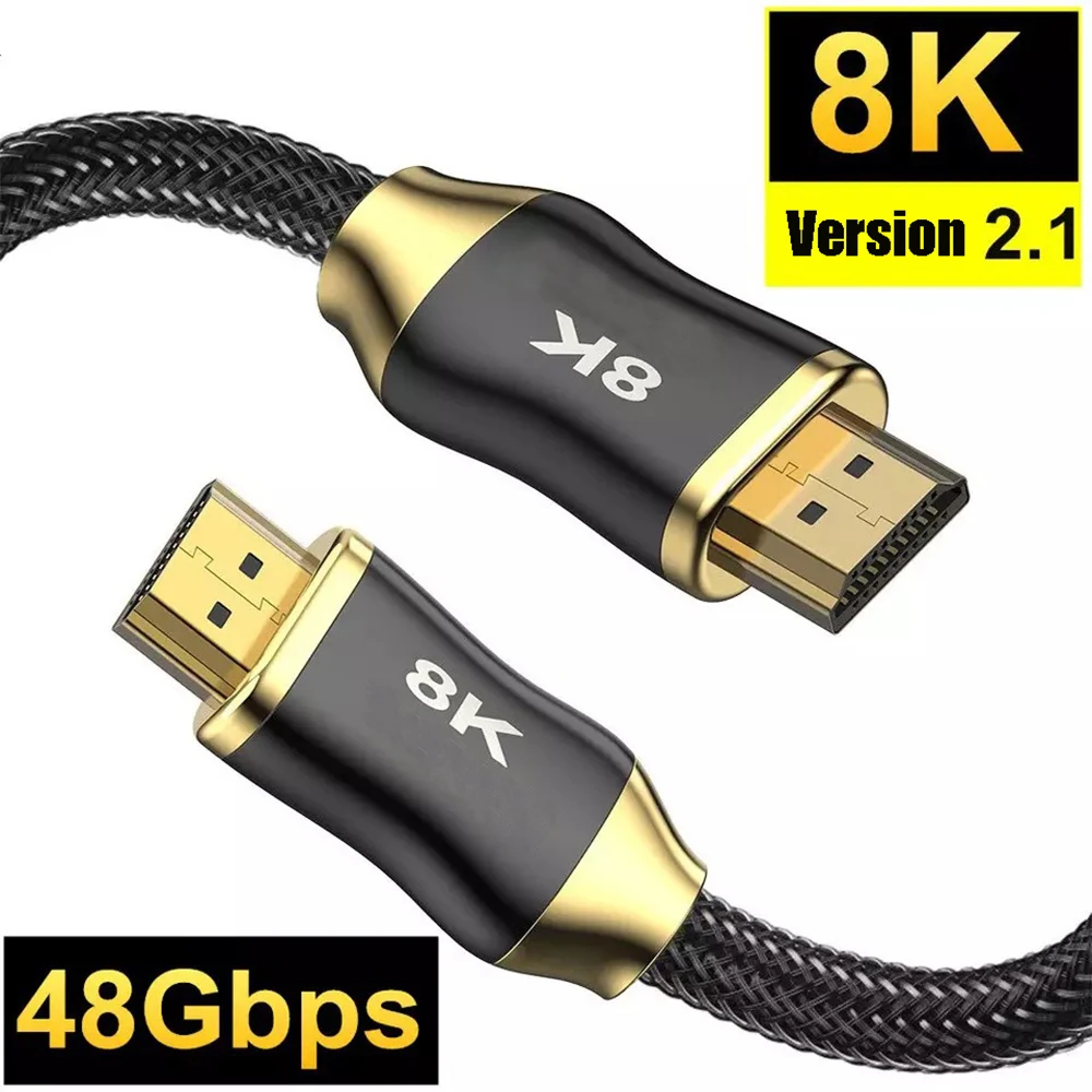 8K HDMI Cable HDMI 2.1 Ultra Digital HD UHD High Quality Braided 8K@60Hz  Extra Long Cable 10m 15m for Laptop PS5 TV Projectors - AliExpress