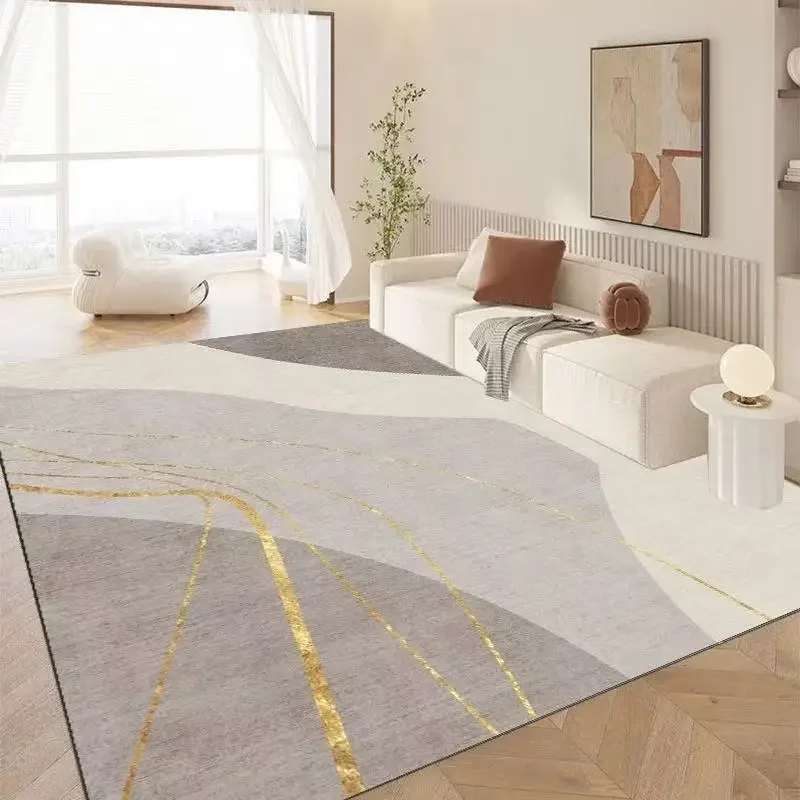 Modern Golden Geometric Carpet for Living Room Large Area Decoration Home Rugs for Bedroom Soft Non-slip 200x300 Lounge Sofa Mat 4