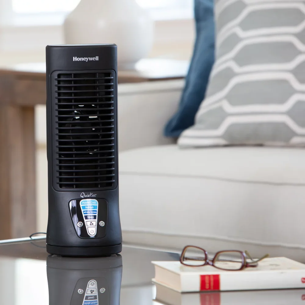 2023 New Honeywell QuietSet Slim Mini Tower Personal Table Fan, HTF210B,  Black - AliExpress