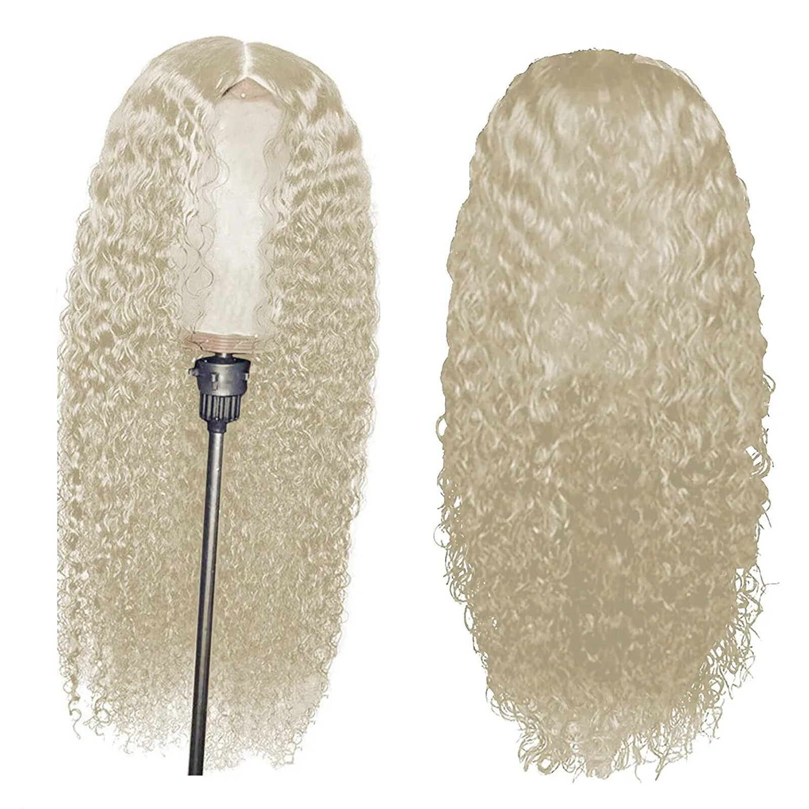 Female Synthetic Peruvian Curly Human Hair Wig Lace Front