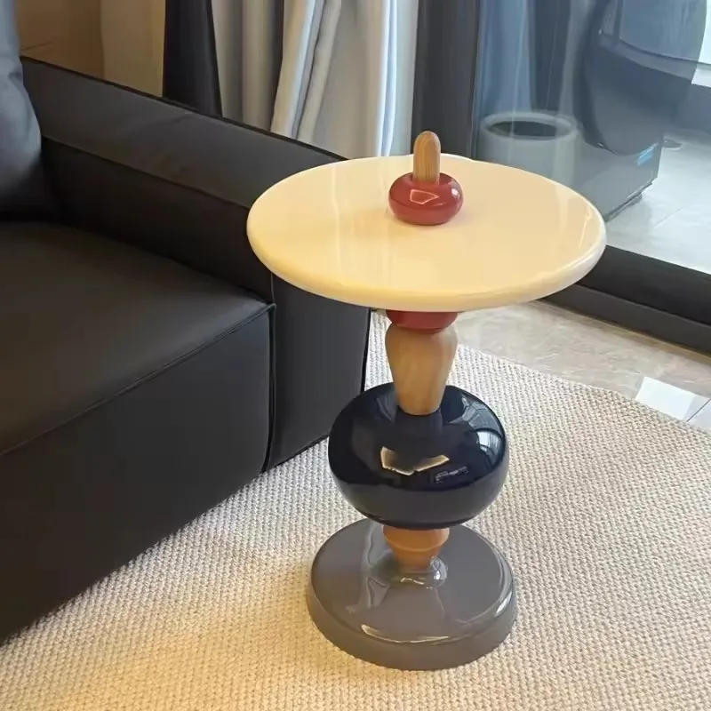 Tomatoes on Sticks Small Tea Simple Color Small Round Table Corner Table Living Room Decorations Side Table Ornament