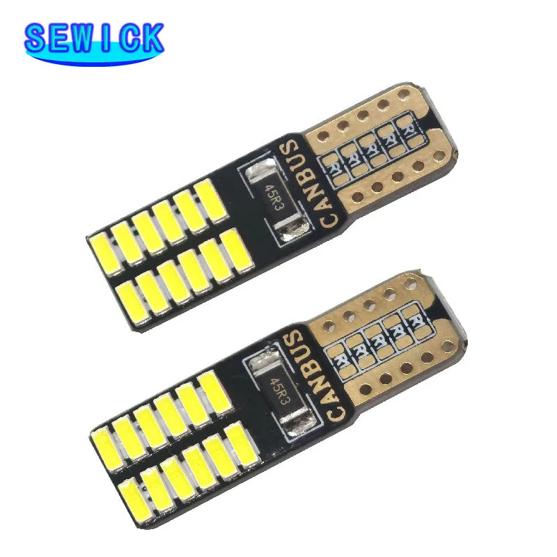  100pcs Canbus T10 W5W 194 501 ڵ LED ׸ Ǳ   ڵ ڵ 24SMD    12V/24V