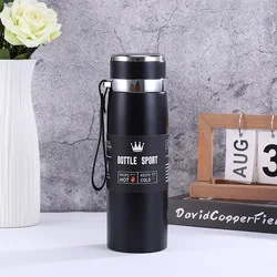 1L Stainless Steel Vacuum Insulated Water Bottle - 800ml (Black)