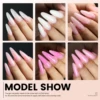 Poly Extension Gel Nail Kit White Pink Builder Nail Gel Kit With Slip Solution Dual Nail forms for Poly Gel Nail Starter Kit 3