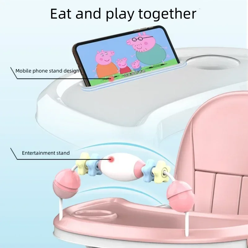 Description Picture 6 of itemBaby Dining Chair Home Multi functional Adjustable Children's Dining Table Multi functional Folding Chair Portable BB Stool