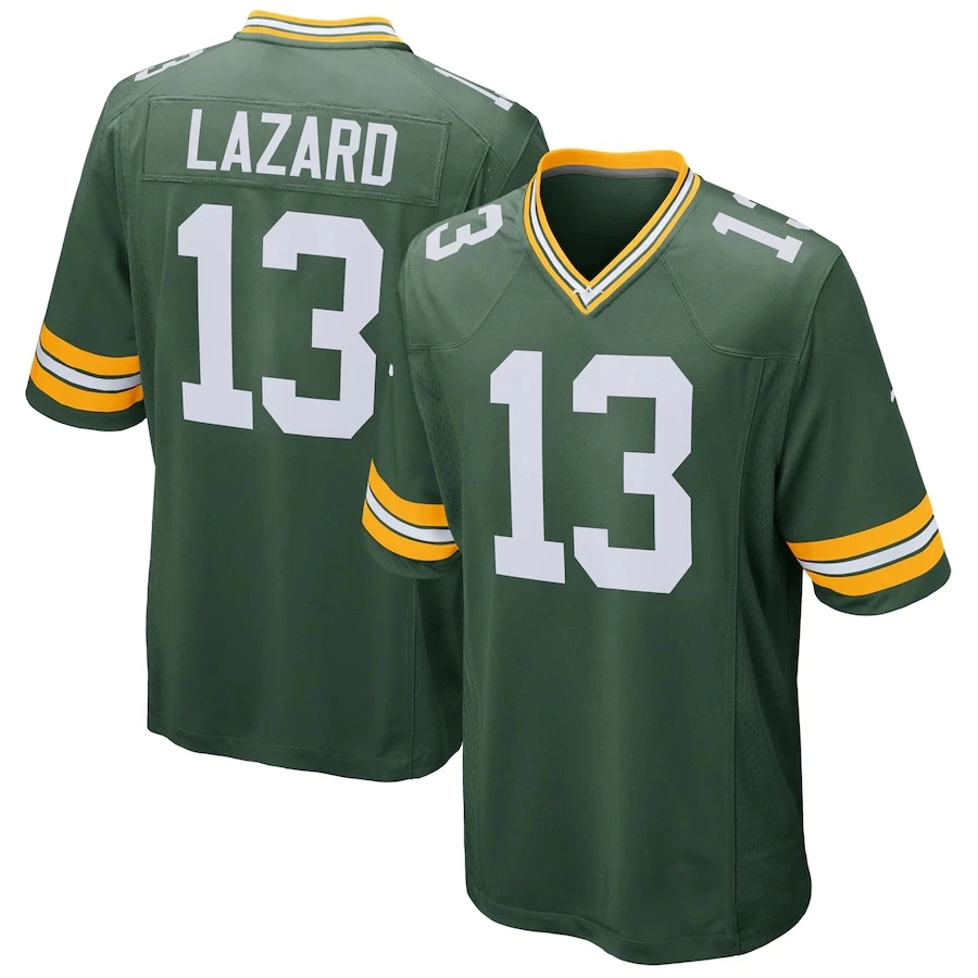 thumbnail image 1 of Camisetas de fútbol bordadas de Green Bay personalizadas para hombres, mujeres y jóvenes. Camisetas de fútbol Love Jacobs Rodgers, 1 of 5