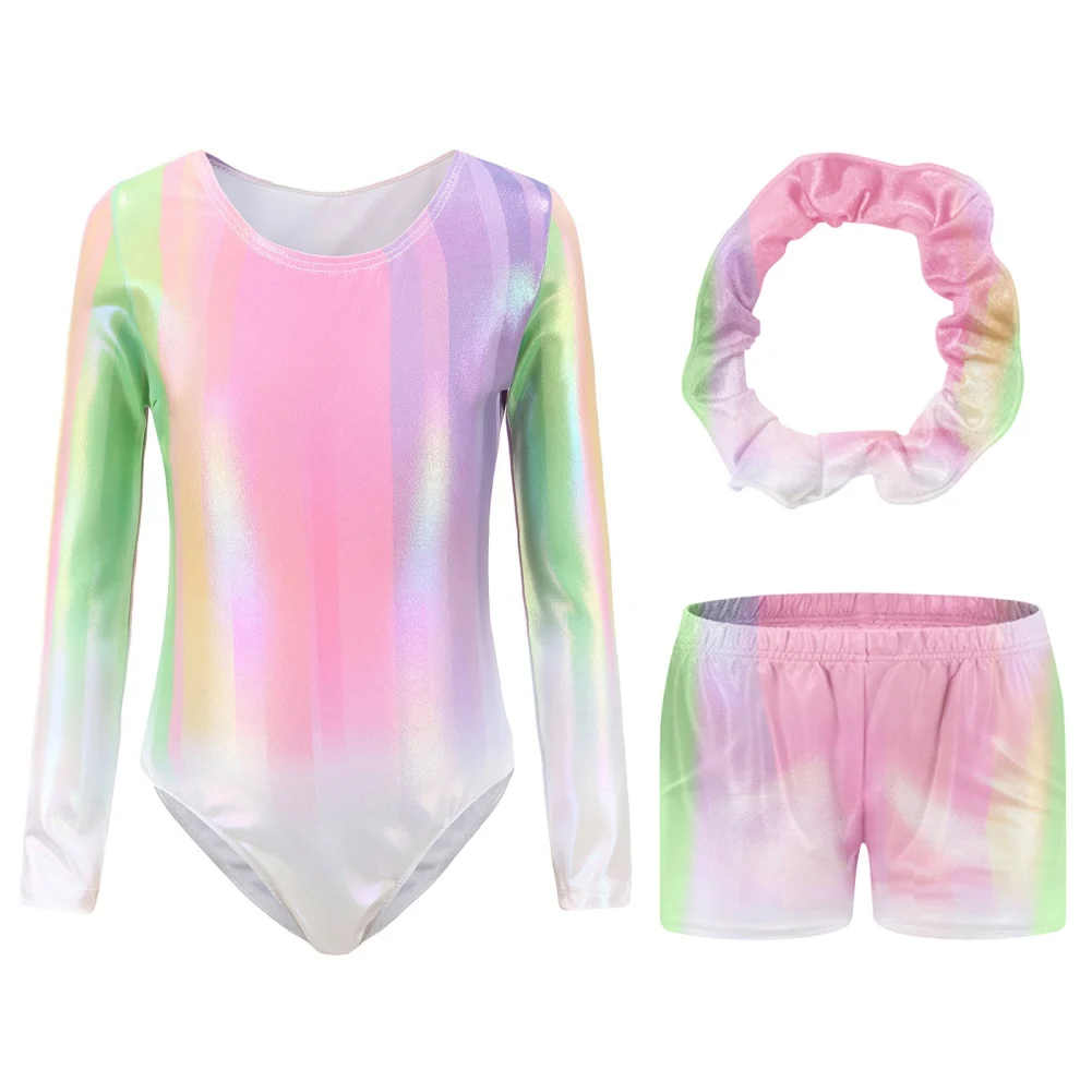 

Girl Rhythmic Gymnastics Leotard Ballet Dance Wear Figure Skating Costume Long Sleeve Bodysuit Pink Ballet Dress Toddler Ballet