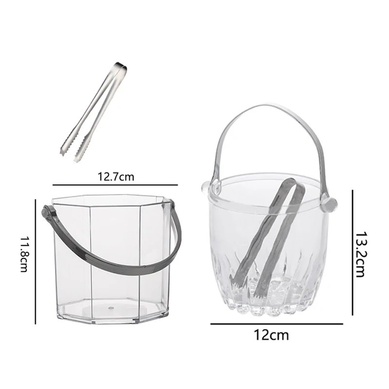 880ml/900ml Ice Bucket Large Capacity Chilled Champagne Keg with Handle Portable Ice Bucket Party Bar Red Wine Barrel with Clip