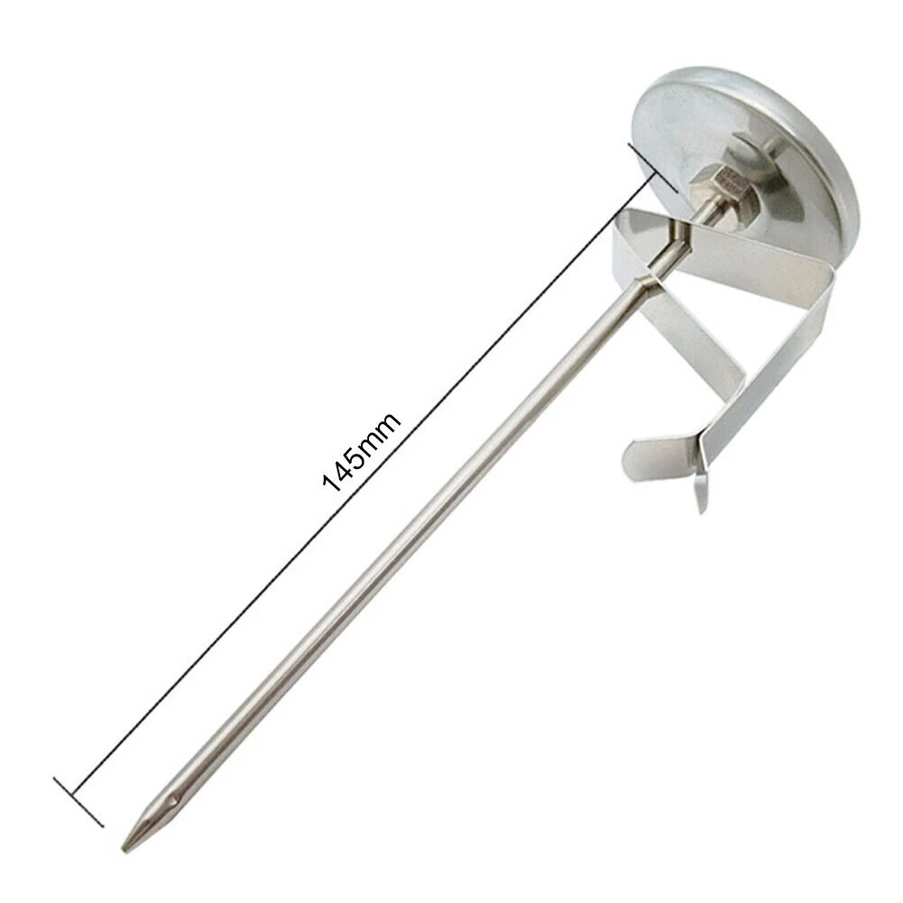 

Foam Thermometer 1x 45mm Coffee Foam Thermometer Household Kitchen Thermometer Meat Thermometer Stainless Steel