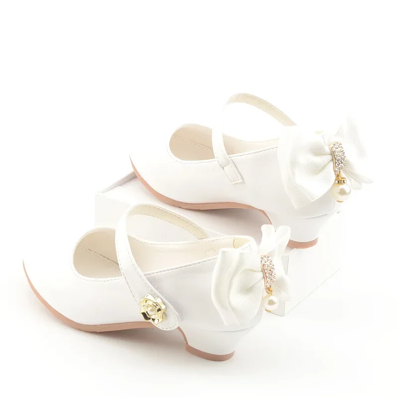 White Shoe Girl First Communion Ceremony Patent Leather Shoes with