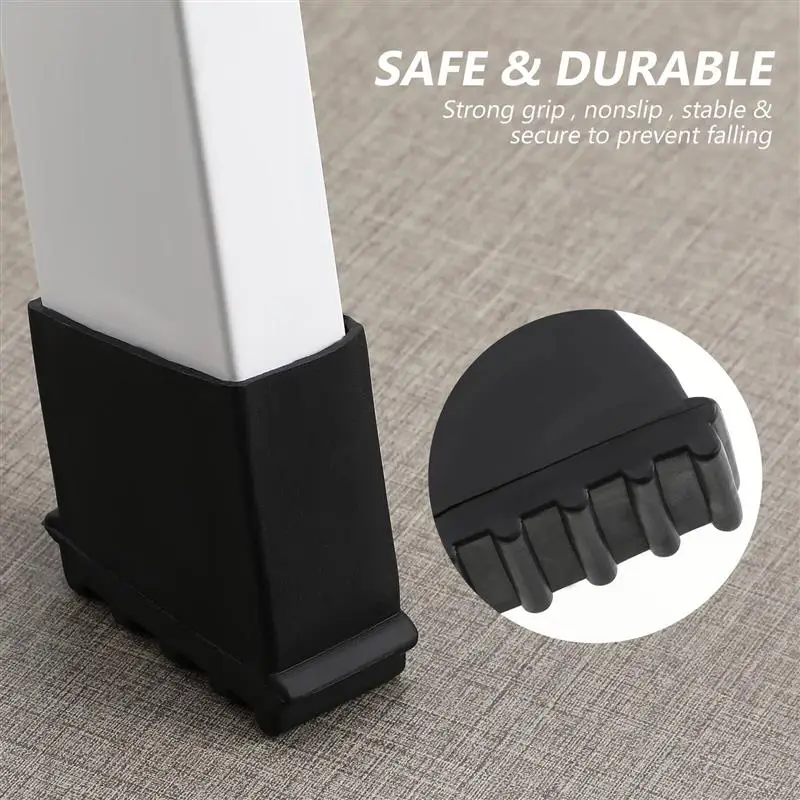 4Pcs 단계 사다리 피트 커버 미끄럼 방지 사다리 피트 고무 패드 다목적 가구 매트 사다리 다리 보호 커버 미끄럼 방지 홈 도구