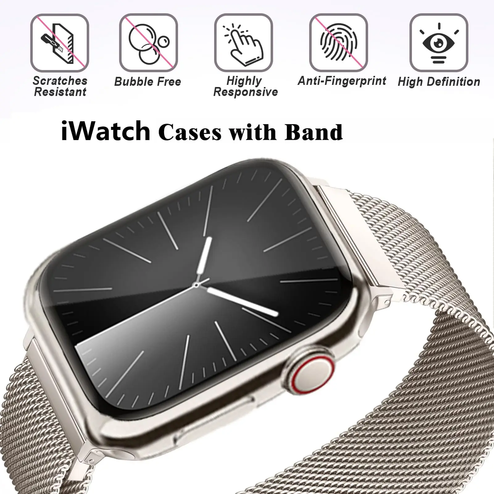 Premium TPU Protective Case with Milanese Loop Bracelet
