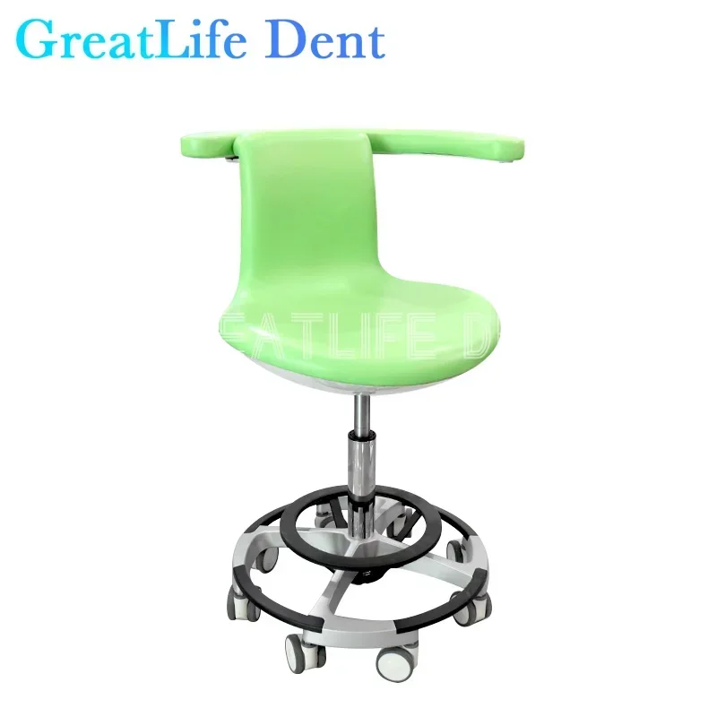 GreatLife 치과 의료 인체공학적 PU 가죽 좌석, 치과 병원 간호사, 자동 풋 페달 리프팅 회전 의사 의자