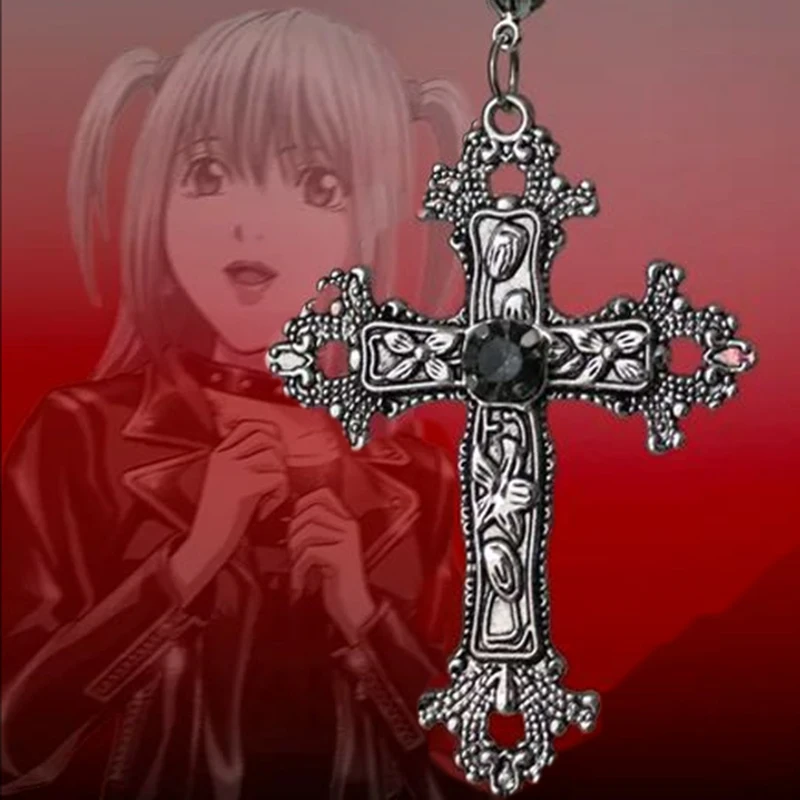 Y2K Spicy Girls Gothic Lolita Kreuz-Anhänger Halskette Punk Damen Süße Coole Doppelschichtige Perlenkette Choker Schmuck Accessoires
