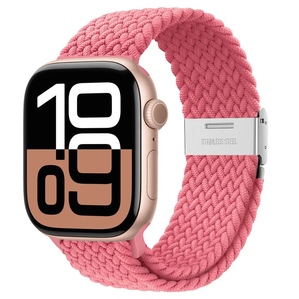 Braided Loop Nylon Elastic Bracelet Strap