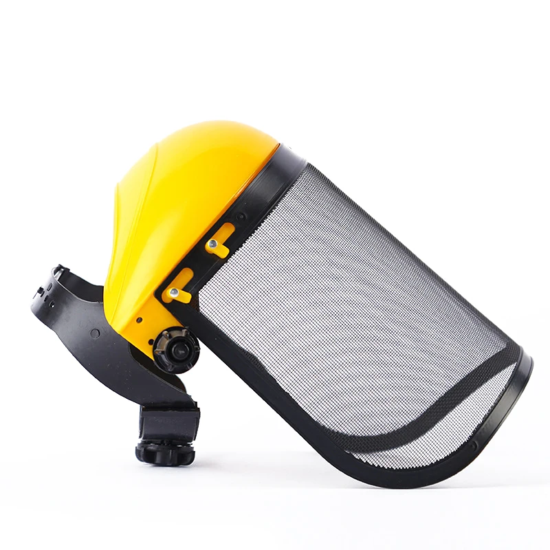 1PCS Stainless Steel Garden Grass Trimmer Safety Helmet Hat With Full Face Mesh Splash Proof Face Screen Protective Mask