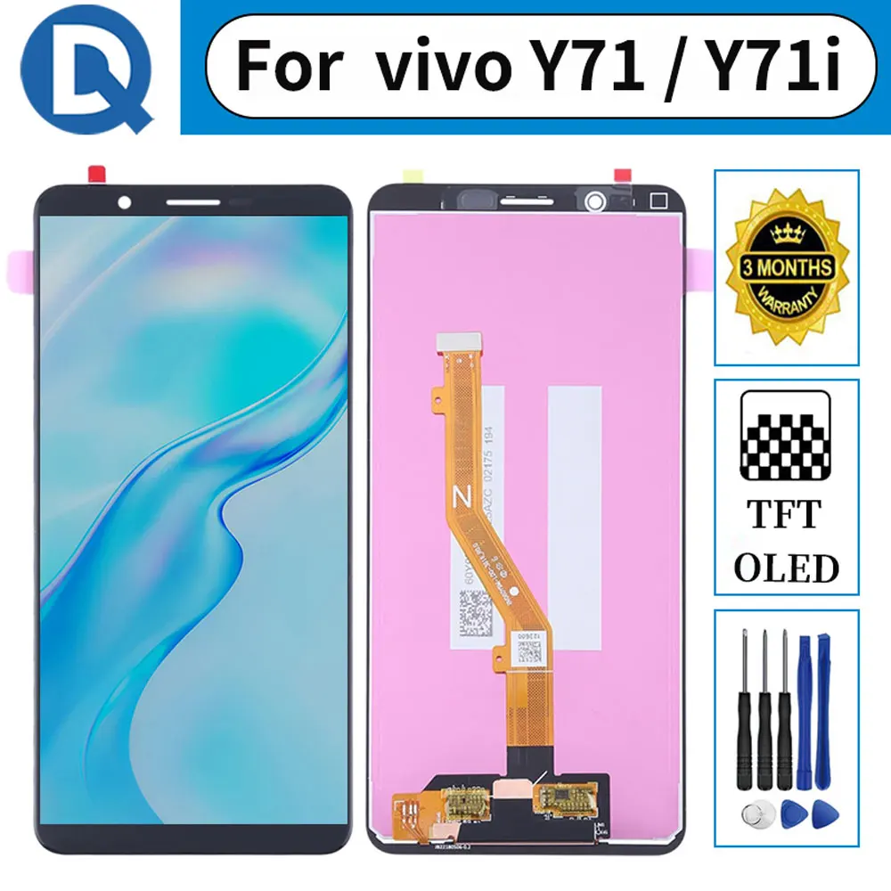 

Оригинальный ЖК-дисплей для Vivo Y71 и Y71i, Замена сенсорного экрана, качественный дигитайзер, фабрика, 100% Протестировано, 1724, 6,0 дюйма