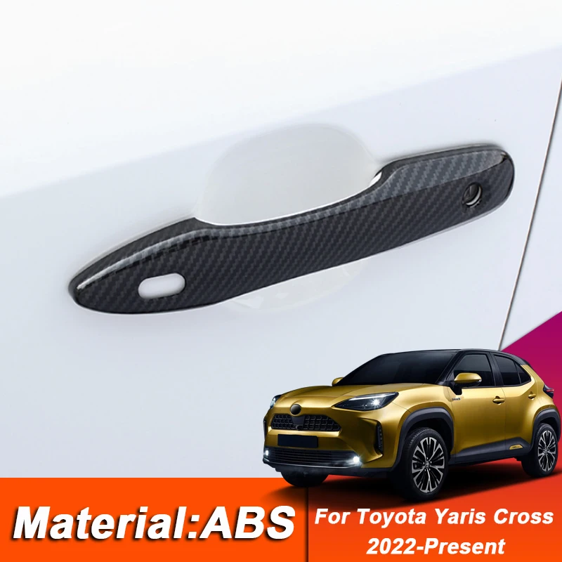 

For Toyota Yaris Cross 2022-Present 4pcs Car Styling Door Handle Sequin Decorate Sequin Trim Protector External Auto Accessory