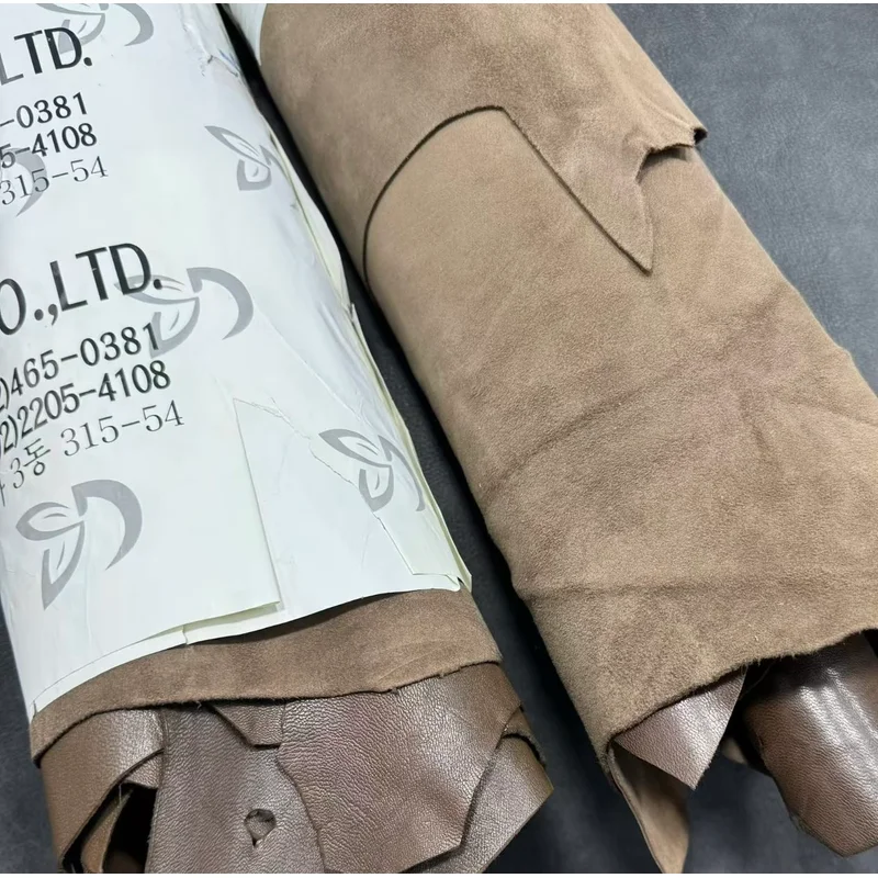 회녹색 한국산 일등급 양가죽, 오일왁스 스타일, 0.8-1mm, 4-5Sf