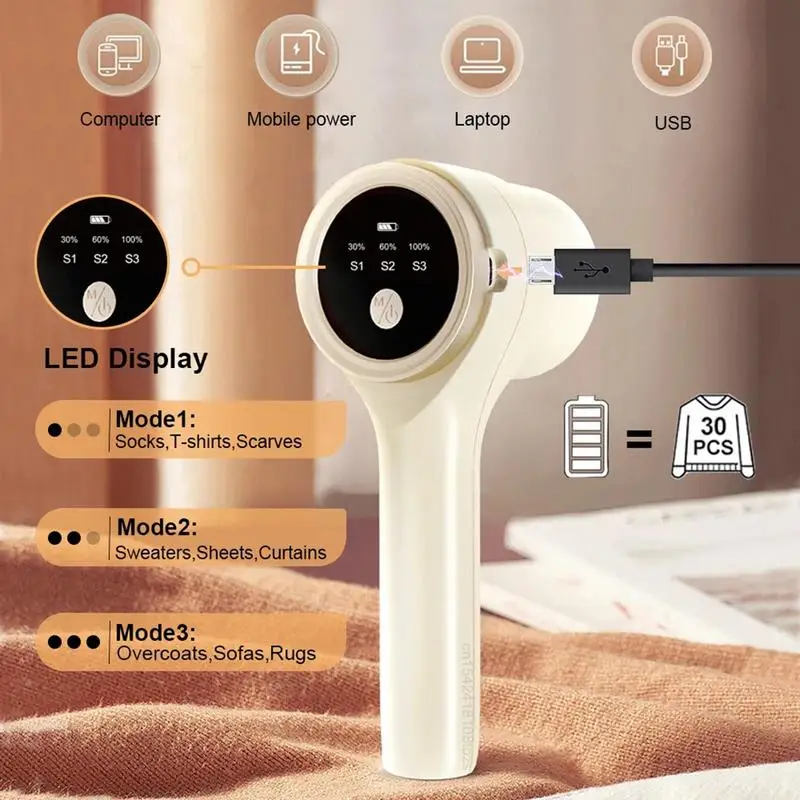 Lint Remover Sweater Defuzzer With 3-modes Sweater Defuzzer Remove Fuzz Lint Balls Pills Bobbles From Clothes Furniture Carpet