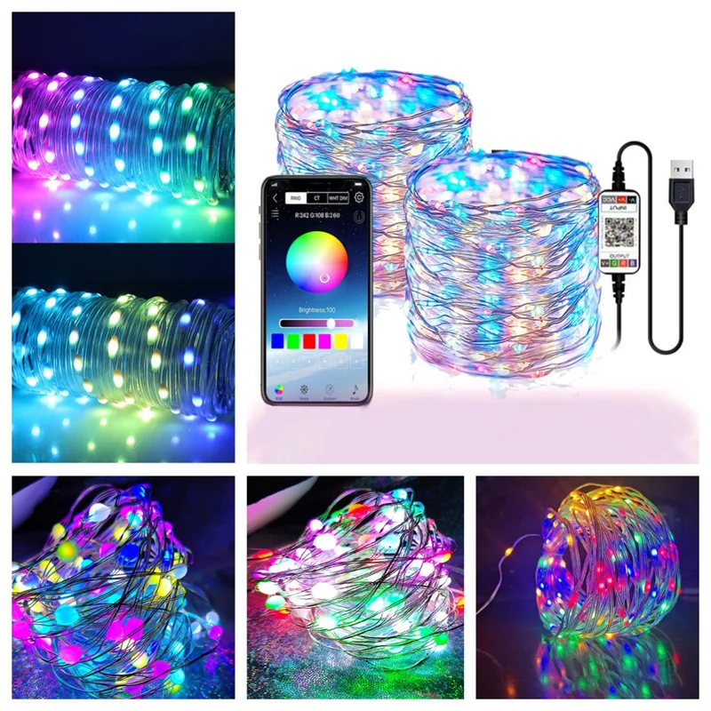 

Led Strip Light RGB Infrared Bluetooth Controller Light for Home Bedroom Party Holiday Decor New Year Lamp Christmas Decorations