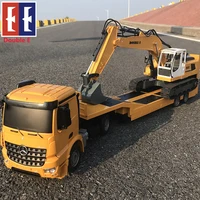Double E E562 RC Truck Model Trailer Truck 1/20 Car Model Construction Flatbed RC Car Radio Controlled Vehicle Machine Toys 1