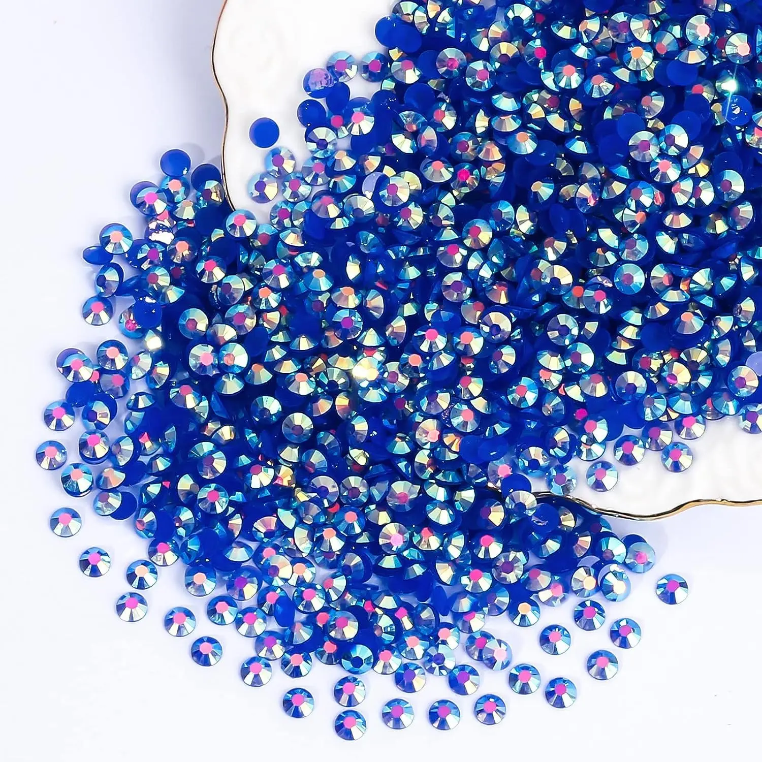 Blue Jelly Flatback Resin Rhinestones for Clothing and Nail Art Decoration