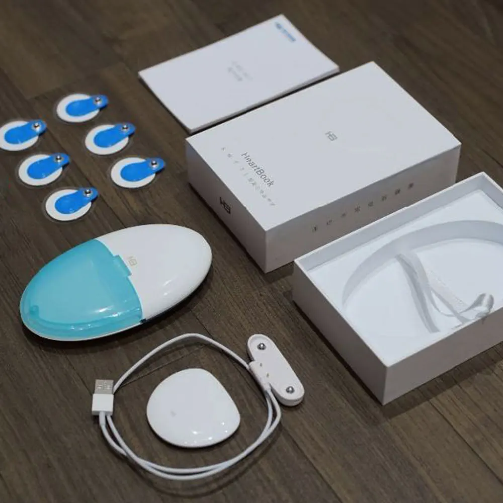 Bluetooth 24 Hours Wireless Holter Wearable ECG Monitoring Chargeable EKG Portable Heart Rate Monitor Arrhythmias Warning