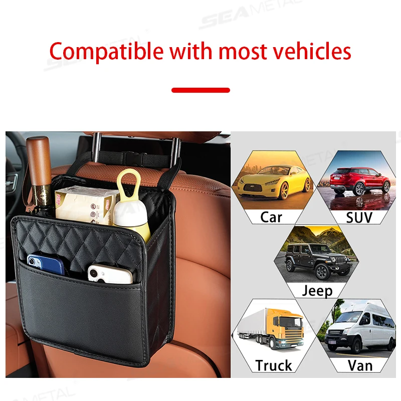 Car Seat Back Storage Bag For Baby Bottle Holder Diaper Bag Phone Bracket Kids Toys Storage Tissue Case Drink Holder Goods