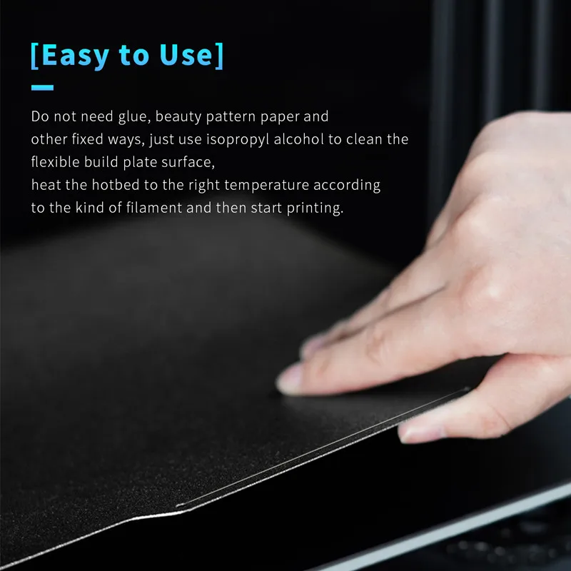 thumbnail image 2 of 3D Printer 120x120mm Voron 0.1 0.2 PEI Sheet Spring Steel Build Plate,[Double Sided Smooth Flex PEL PEB Sheet]4.7x4.7 Inch No Magnetic Sticker For Voron 0 V0 3D Printer 2 of 14