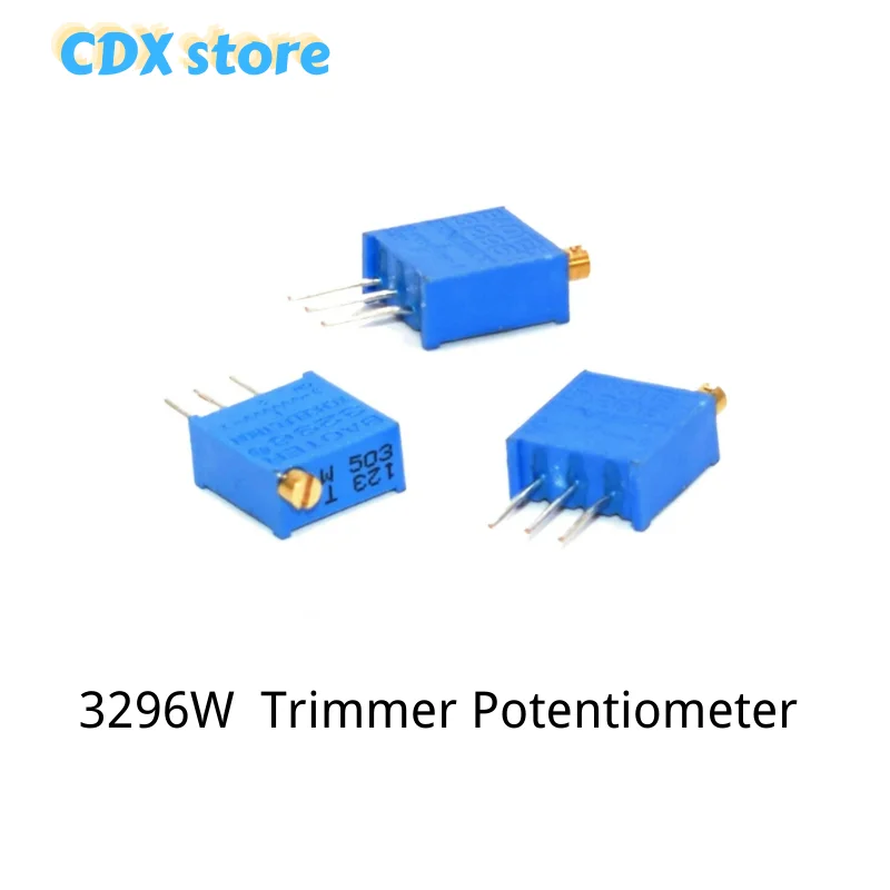 

10PCS 3296W potentiometer precision adjustable resistance multi-turn trimming 1K 2K 5K 10K 100K 103 100R Trimmer Potentiometer