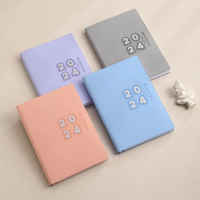 

365 Days A5 English Schedule Book Embossed Cover Notebook 2024 Schedule Organizer Daily Weekly Planner Daily Plan Notebook