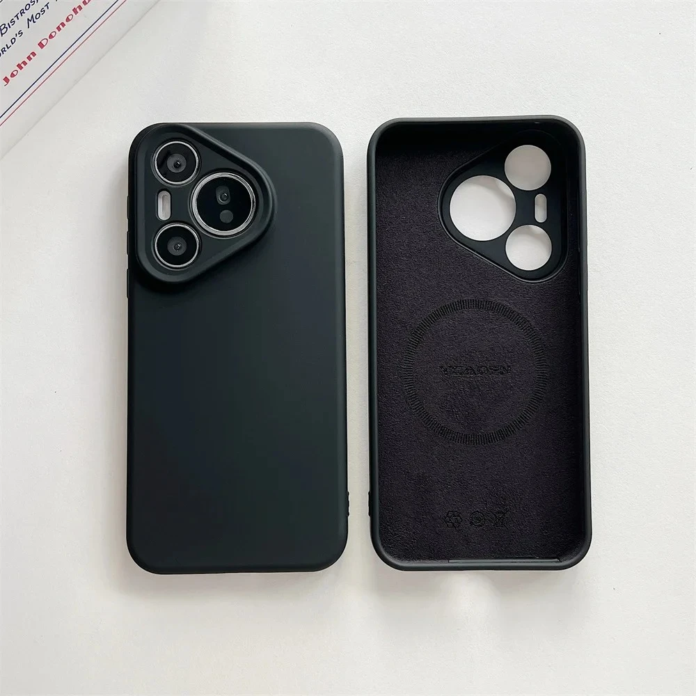 Luxury Liquid Silicone Magnetic Case - Matte Soft Shockproof Bumper Cover