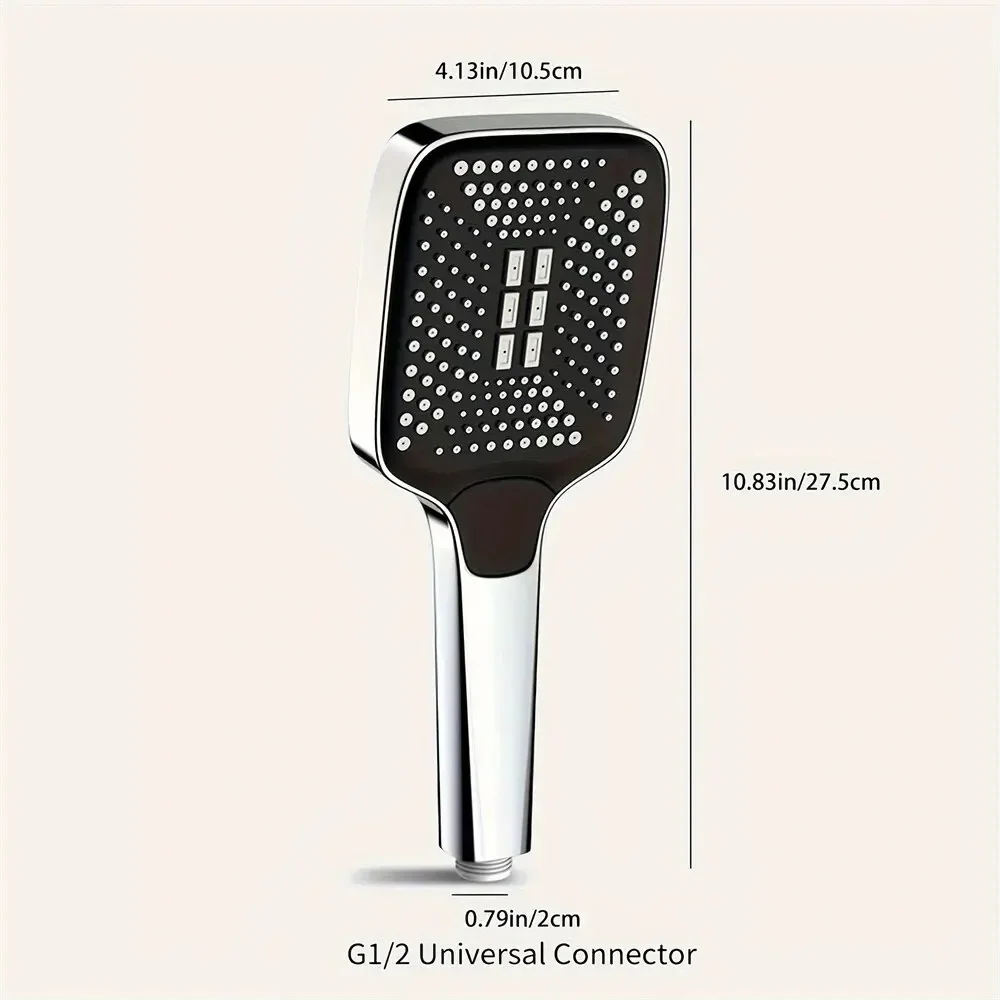 Shower Head Adjustable 3 Mode Rainfall Large Flow High Pressure Water Saving Mixer Bathroom Accessories