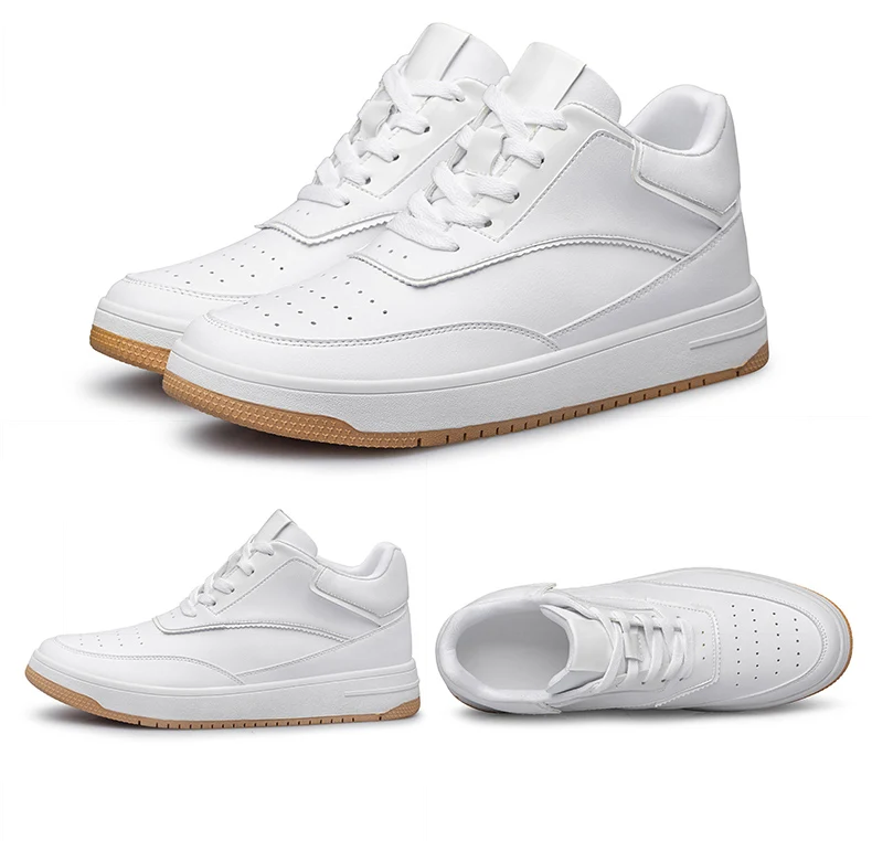 Männer Echtes Leder Höhe Erhöhen Turnschuhe Aufzug Schuhe Dicke Plattform Casual Sportlich Freizeit Bequeme Mode Sport – Detail 21