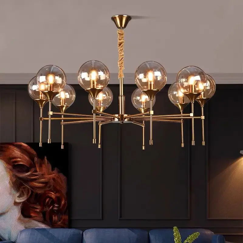 Modern Designer Ceiling Chandelier Metal for Living Room Bedroom Hall Pendant Lamp Minimalist Decor Lighting Lusters Fixture