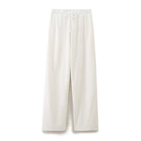 DUOPERI Women Fashion 2 Pieces Sets Solid Loose T-Shirt and High Elastic Waist Trousers Female Chic Lady Casual Pant Coordinates - Image 4