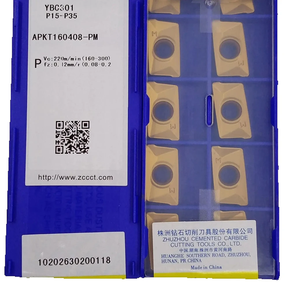 Фрезерные Вставки для отделки стали, нержавеющая сталь, YBG202 YBC302 YBC301 YBD152 YBM351 YBG205 YBM253 YBD252 ZCC