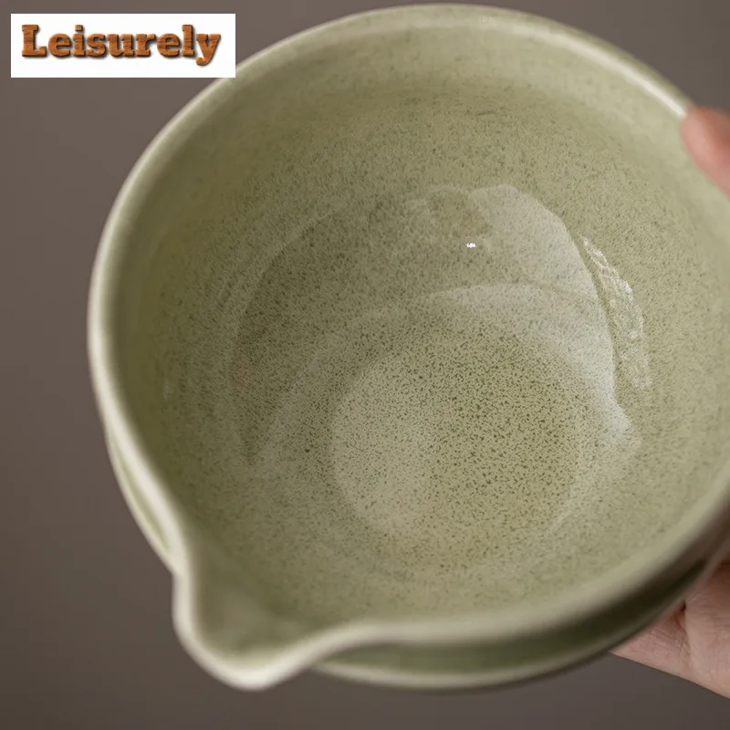 2pc/set Kiln Change Green Matcha Tea Set With Ceramic Bowl Bamboo Matcha Whisk Holder Tea Sets Tea-making Tools Accessories Gift