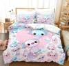 Kawaii Animal Axolotl Print Bedding Set Single Twin Full Queen King Size Bed Set Aldult Kid Bedroom Duvetcover Set 3D Anime 1