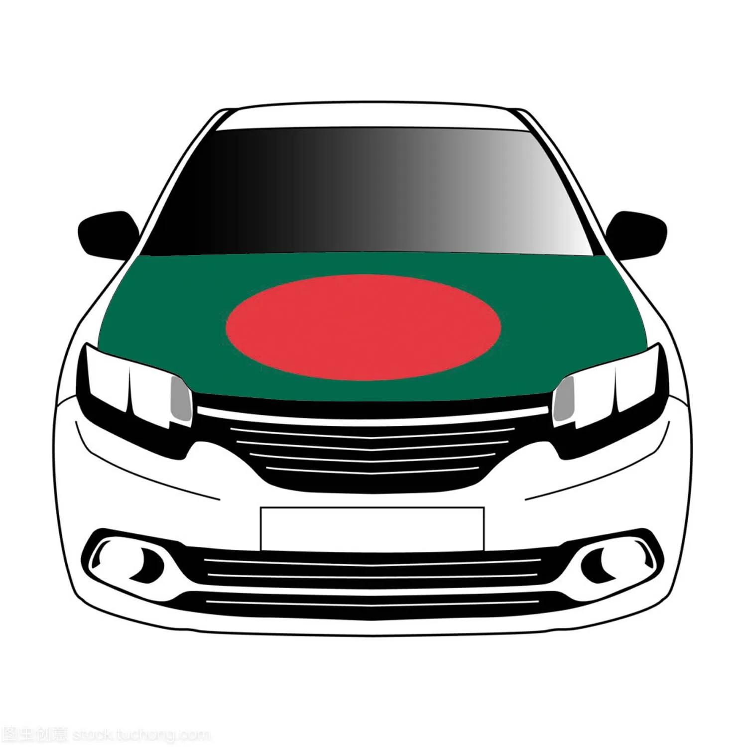 

Bangladesh flag car Hood cover 3.3x5ft/5x7ft 100%polyester,car bonnet banner