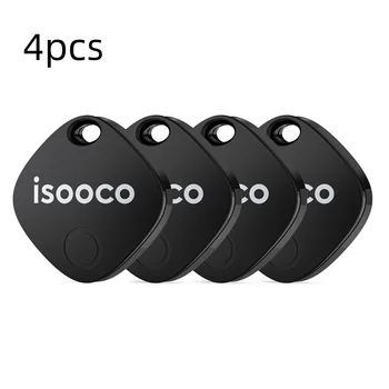 1/2/3/4pcs isooco Mini Car Locator Anti-lost Wallet Keychain Smart Tag Bluetooth Tracker Key Item Finder Use Find My (IOS Only)