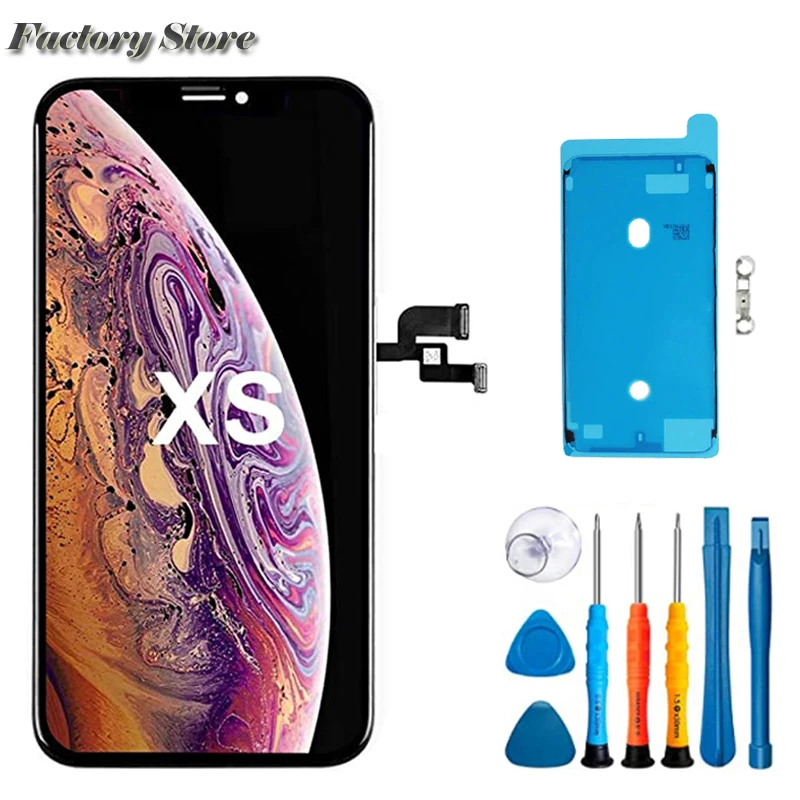 

A+++ Quality Oled For iPhone Xs OLED A1920/A2097/A2098/A2099/A2100 LCD Screen Display Digitizer 3D Touch Screen Full Assembly