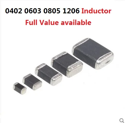 100PCS 0402 0603 0805 1206 SMD chip inductor 100uH 10n 10123456789NH/UH 0.1.2.3.4.5.6.7.8.9/NH / 1 2 3 4 5 6 7 8 9 NH