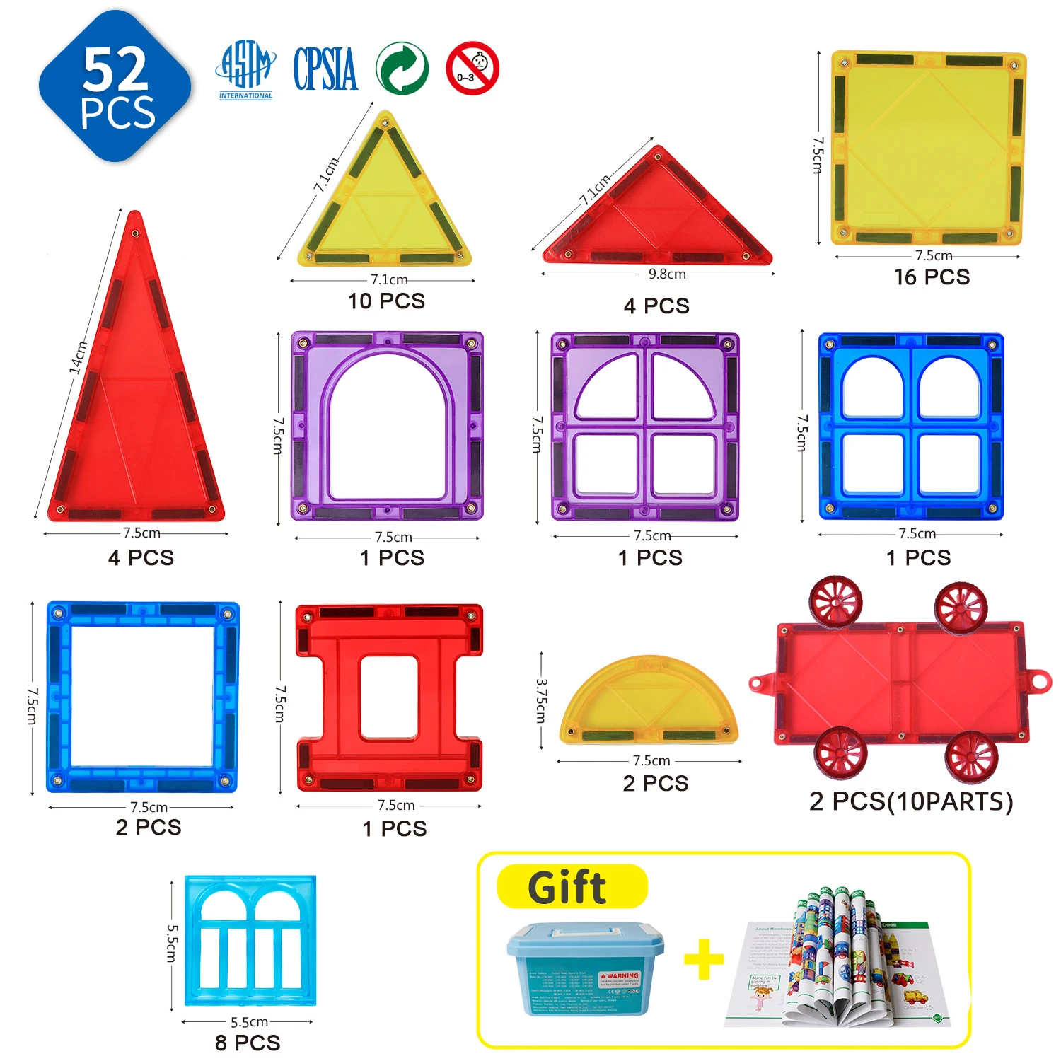 52Pcs Plastic Box